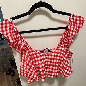 ZARA NWT RED CROP TOP